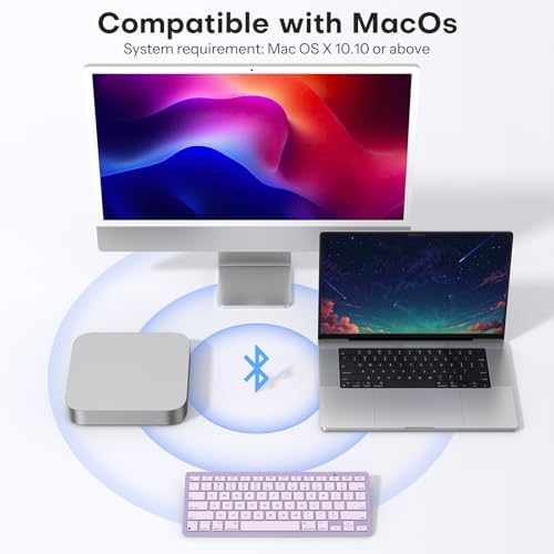 OMOTON Ultra-Slim Wireless Keyboard for Mac (MacOS 10.10+), Compact Size