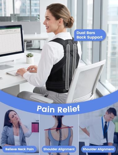 Back Brace Posture Corrector Adjustment: 97.8% Pain Relief, 8H Work-tested
