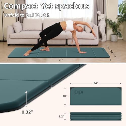 Foldable Yoga Mat Thick 0.32"(8mm)
