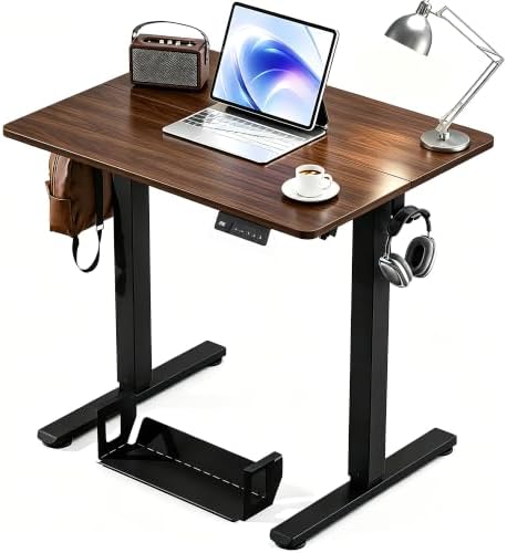 Kingant Standing Desk, 32x24 Inch Electric Height Adjustable Computer Desk