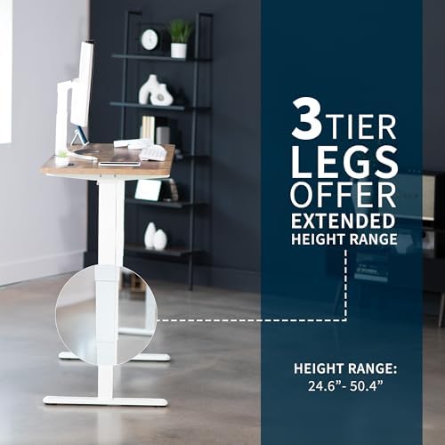 VIVO Reclaimed Wood 60 x 24 in Standing Desk, DESK-KIT-2W6P