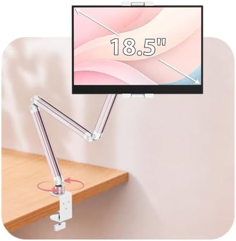 Urmust Portable Monitor Stand up to 18.5", iPad Stand for Desk, Pink