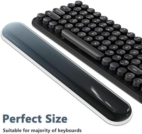 AKIT Ergonomic Mouse Pad with Wrist Rest&Keyboard Wrist Rest Set,Gel,Black