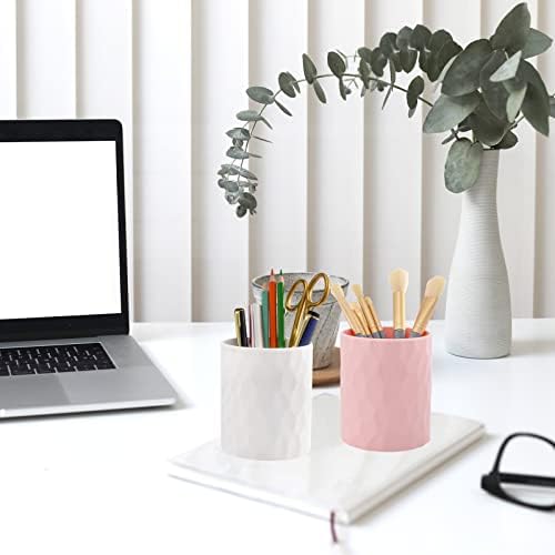 minimaliving Pen Holder,Nordic Style Silicone Waterproof Pencil Holder for Desk Simple&Modern Minimalist Makeup Organizer Multifunctional Office Supplies for Home,Kids and School (Pink)
