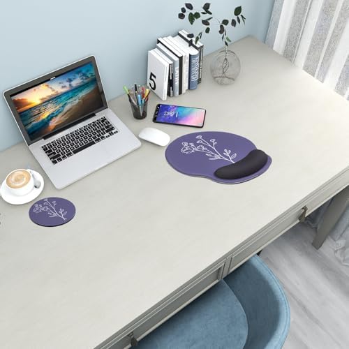 Ergonomic Mouse Pad with Wrist Rest Support,Gel Mouse Pads for Desk