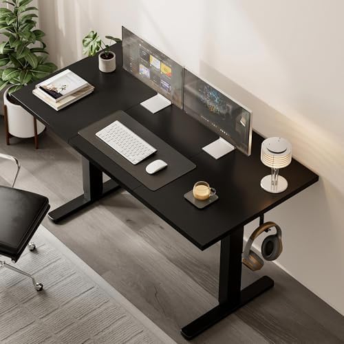 Acrolix 40x24 Electric Standing Desk with Cable Net, Black