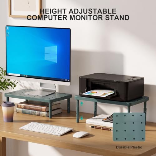 WALI Computer Monitor Stand for Desk, Adjustable Laptop Riser, up to 44 lbs