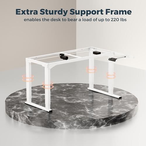 71x43'' 4 Leg Large L-Shape Standing Desk,Electric Desk for Home