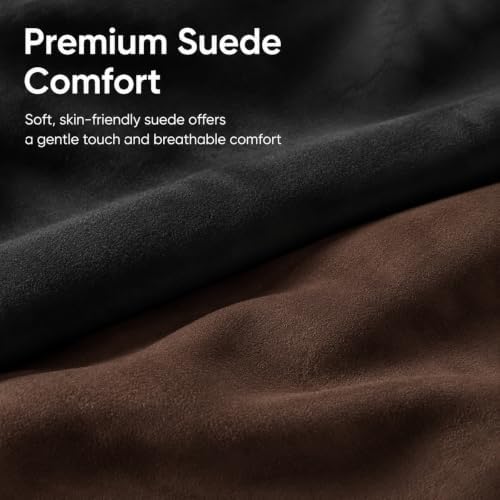 2 PCS Car Pillow for Driving Seat Soft Suede Headrest Neck & Lumbar Support