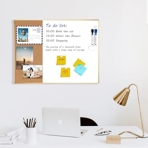 ARCOBIS Dry Erase Cork Board Combo for Wall