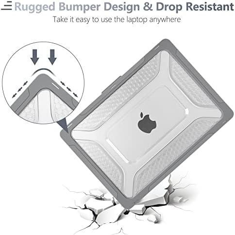 Batianda Extreme Heavy Duty Case for MacBook Air 13.6" 2026-2022, Grey