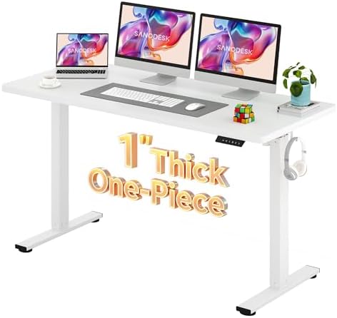SANODESK One-Piece 1'' Thick Height Adjustable Standing Desk 60''x24''