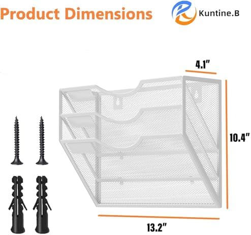 Kuntine.B Wall File Organizer Office Hanging Magazine Holder Wall File Organizer for Office Home