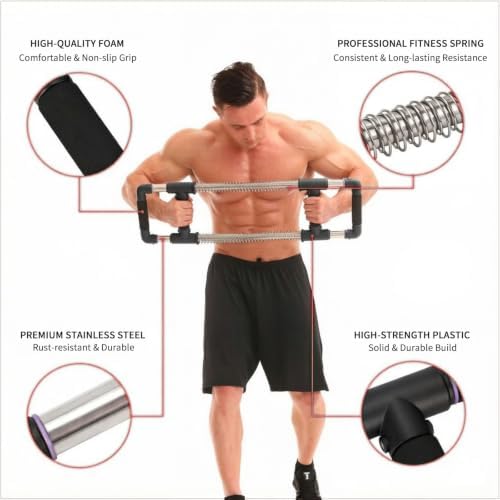 GoFitness Push Down Bar - Chest Workout Equipment for Home Gym
