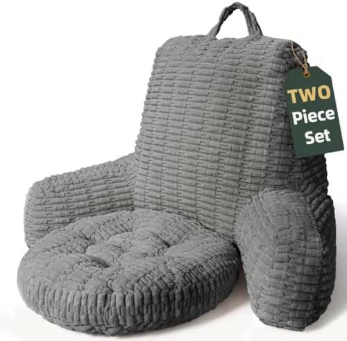 21"H Large Reading Pillow, Backrest Pillow with Floor Cushion Pillow