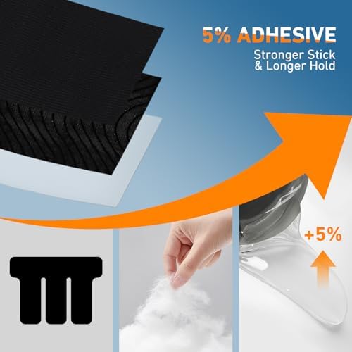 KTQUICK Precut Kinesiology Tape for Shoulders, 24 PCS, 20% Stronger, Black