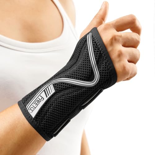 FREETOO Carpal Tunnel Wrist Brace Night Support, Right Hand, Medium