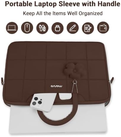 MOSISO Laptop Case 13.3 inch, 13-13.3 inch Laptop Sleeve, Chocolate Brown