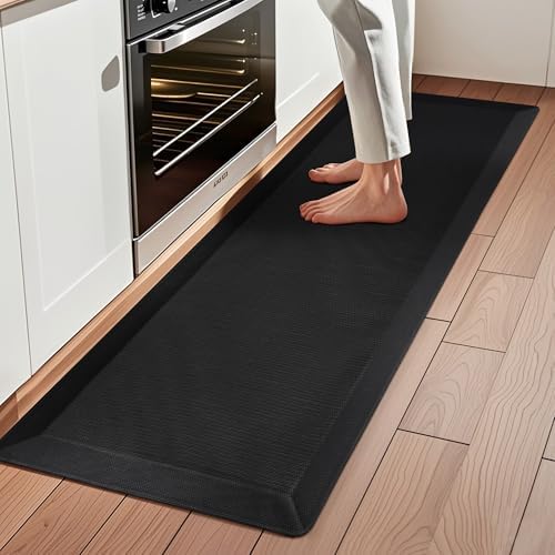 Tyrot Extra Thick Anti Fatigue Mat for Kitchen Floor, 20x48, Black