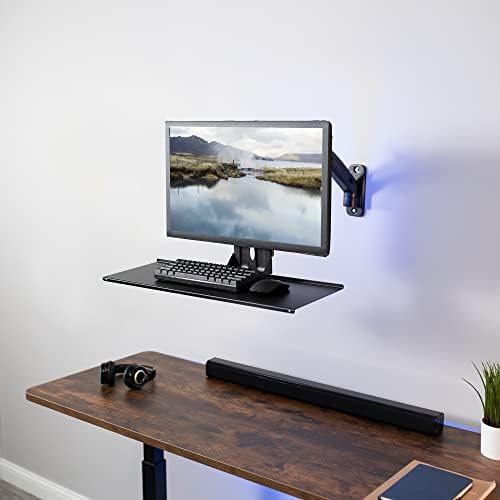VIVO Black VESA Mounted 26 x 8 in Keyboard Tray, MOUNT-KB03