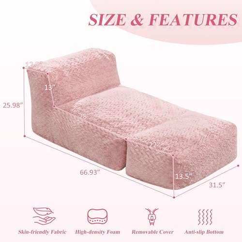 Hobestluk Large Bean Bag Chairs Sofa for Adults Giant BeanBag Couch Lounger