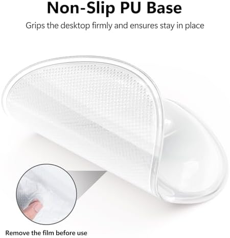 AKIT Ergonomic Gel Mouse Pad and Keyboard Wrist Rest, Non-Slip, Clear
