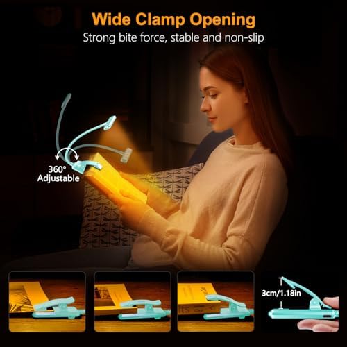 Gritin 19 LED Rechargeable Book Light for Reading in Bed