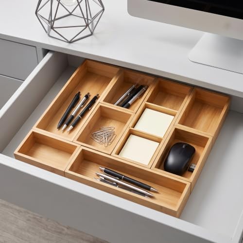Bamboo Drawer Organizer, Natural, M