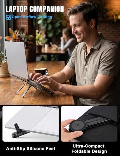 Laptop Stand - Portable Tablet Riser iPad Desk Mount, Black