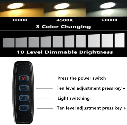 2 Pack 3W LED Clamp Desk Lamp 3 Color Dimmable Gooseneck Clip Light