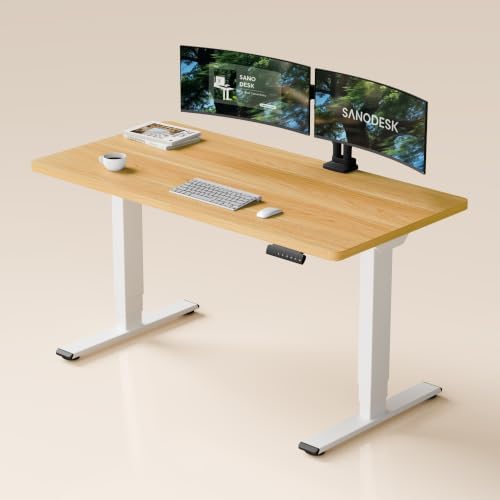 SANODESK Dual Motor Standing Desk 220lbs Height Adjustable Desk