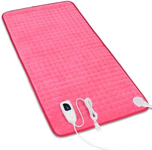 Heating Pad,Electric Heating Pads,Heating Pad for Back,Fuchsia,33x17 Inch