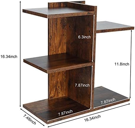 PAG-Mass Desktop Bookshelf Freestanding Wooden Countertop Bookcase Accessories Organizer Display Rack Dorm Desk Storage Shelf