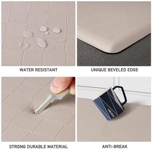 HappyTrends Kitchen Floor Mat - 4/5 Inch Thick Anti-Fatigue Kitchen Rug