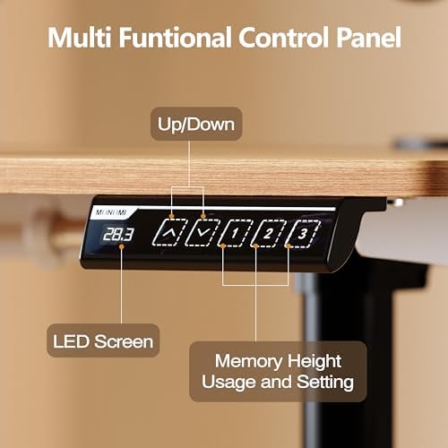 Monomi Electric Standing Desk, 47.2 inches Height Adjustable Desk, Natural