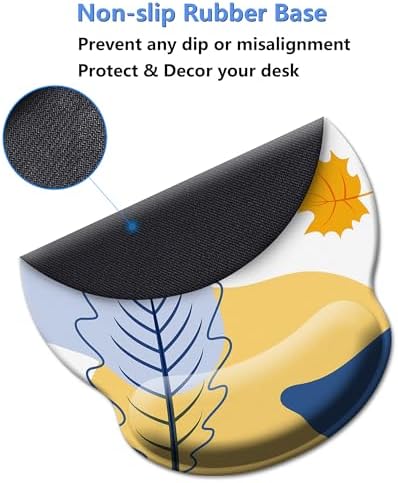 Mouse Pad Wrist Support,Ergonomic Mouse Pad with Wrist Rest,Comfortable Mousepad with Smooth Wrist Rest,Pain Relief Mouse Pads for Non-Slip Base,Computer,Laptop,Office & Home (Modern Abstract2)