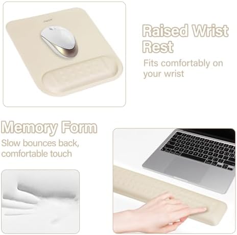 MOSISO Keyboard Stand&Wrist Rest Support for Keyboard &Mouse Pad Set