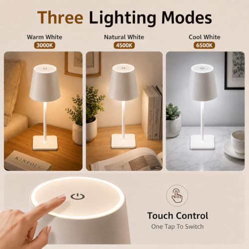 Rechargeable Cordless Table Lamp Set of 2
