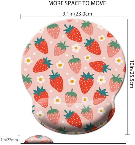 Gaming Mouse Pad Wrist Support,Ergonomic Mouse Pad with Wrist Rest,Comfortable Mousepad with Smooth Wrist Rest,Pain Relief Mouse Pads for Non-Slip Base,Computer,Laptop,Office，Home