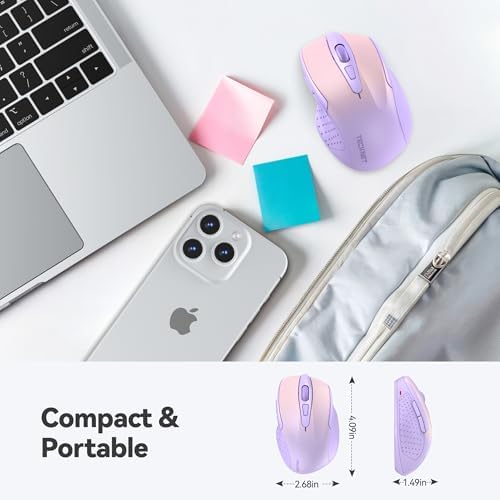 TECKNET Wireless Mouse, 2.4G Ergonomic Computer Mouse, 2600 DPI