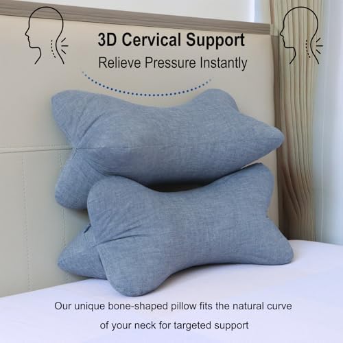 Neck & Cervical Pillows Dog Bone Shaped Travel Neck Pillows With Washable Removable Cover For Car Bus Truck Driving Comfort Head Rest Support Bone Pillows For Neck Chiropractic Pillow ( Size : D )