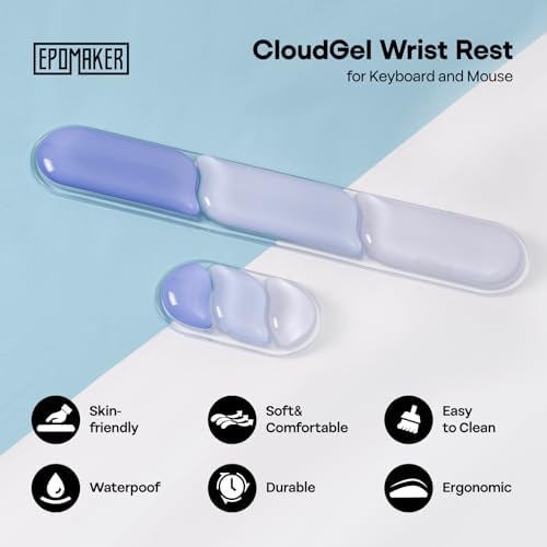 EPOMAKER CloudGel Wrist Rest for Keyboard and Mouse, 2 Pieces