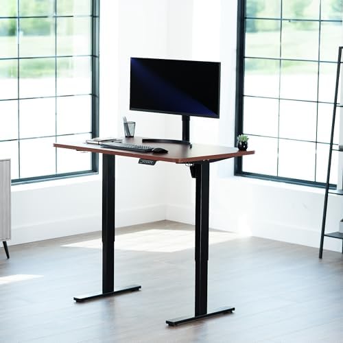 VIVO Dark Walnut 48 x 30 in Standing Desk, DESK-KIT-1B5D