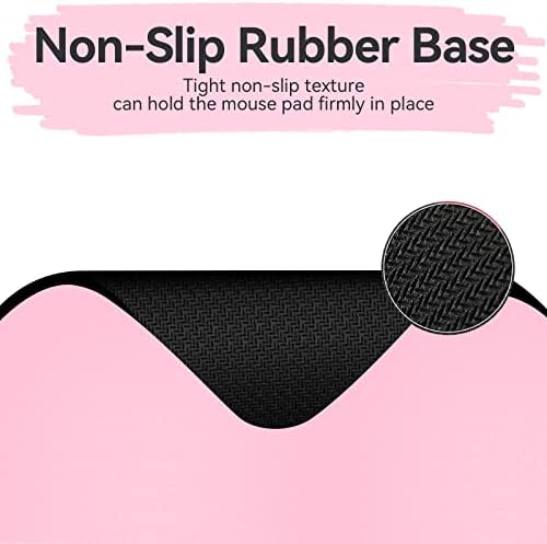 Small Rectangular Mouse pad Shop,only Takes up Mouse Space, Universal mini Mouse pad Portable Waterproof, with Non-Slip Glue Base, Pink 5X6 inches,