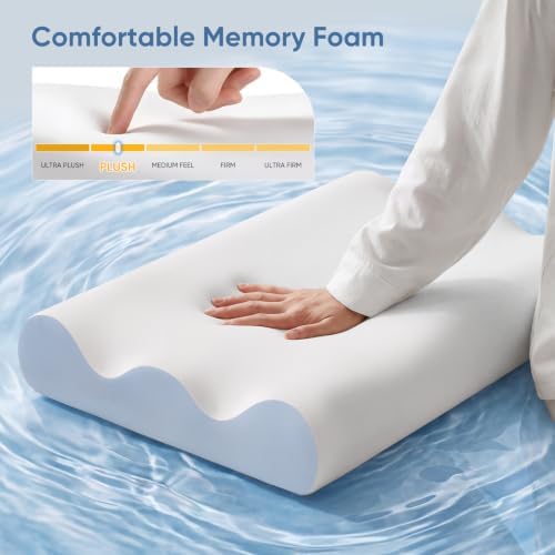 NEWBULIG Contour Memory Foam Cervical Pillow with Neck Support
