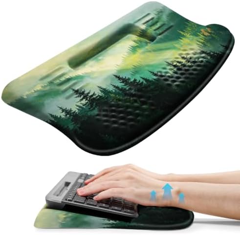 Ergonomic Keyboard Wrist Rest Pad with Wrist Support Misty Forest