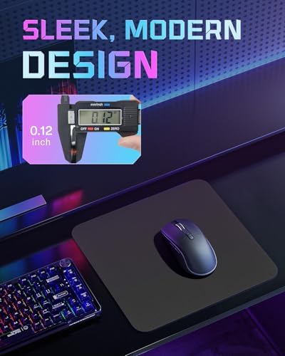 Large Glass Gaming Mouse Pad, 19.3 x 16.5 Inch FPS Tempered Glass
