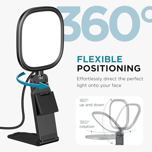 InnoGear Ring Light with Stand for Desk Computer Selfie 120 LED 50 Modes