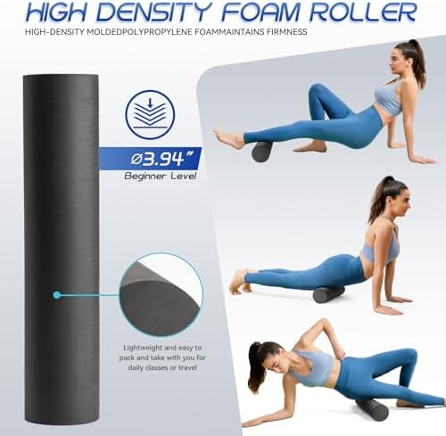 Krightlink 2-in-1 18" Foam Roller Set for Deep Muscle Massage
