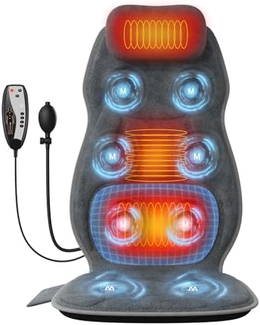 Back Massager With Heat, Lumbar Traction Seat Cushion For Home Office